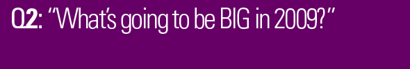 What’s going to be BIG in 2009?