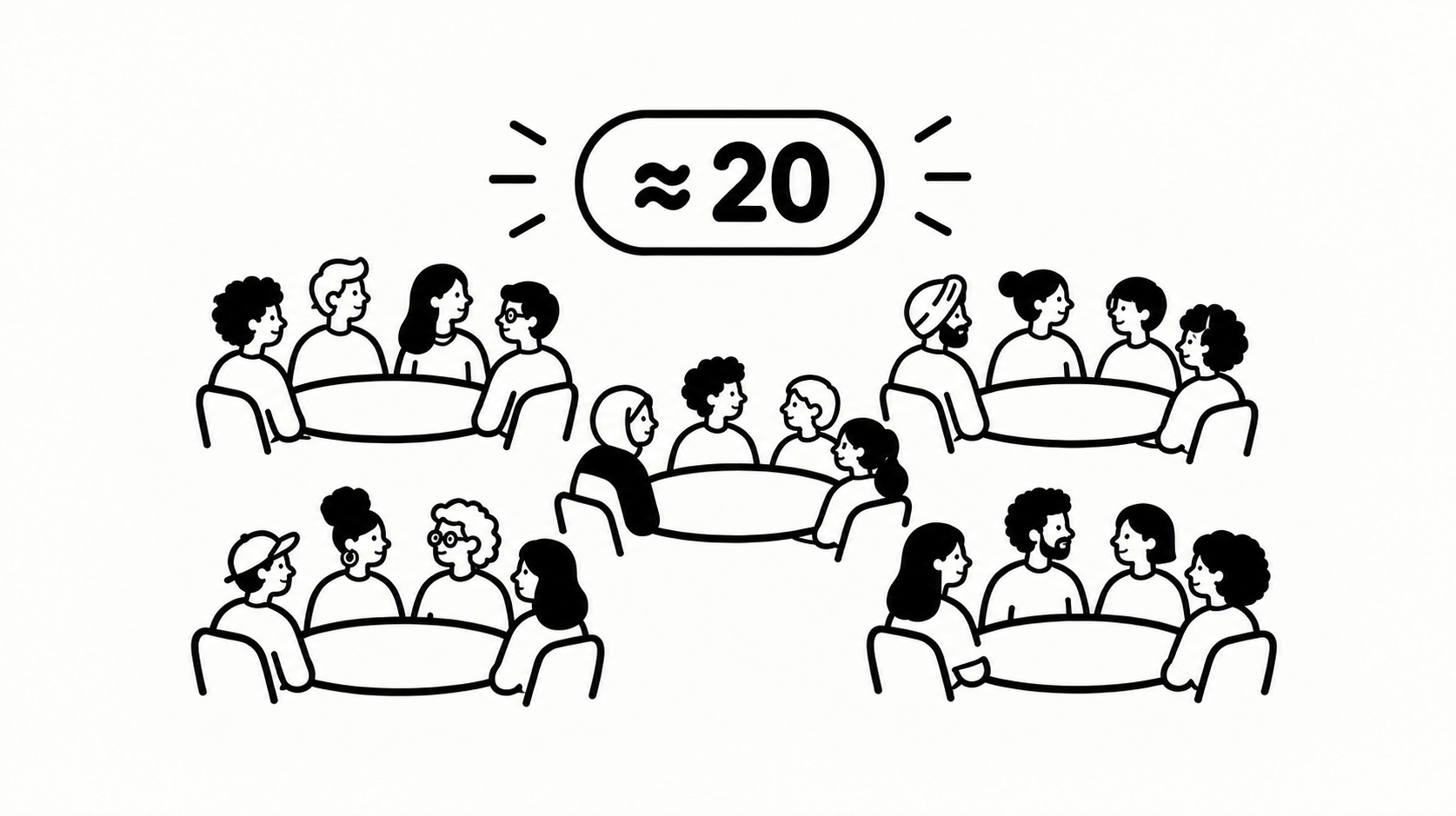 Round Table Audience Icon - Light Skin
