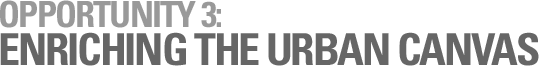 OPPORTUNITY 3: ENRICHING THE URBAN CANVAS