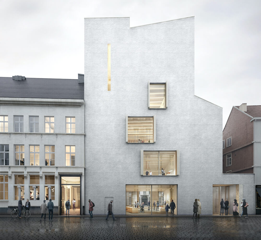 Architect's rendering of Design Museum Gent's new wing
