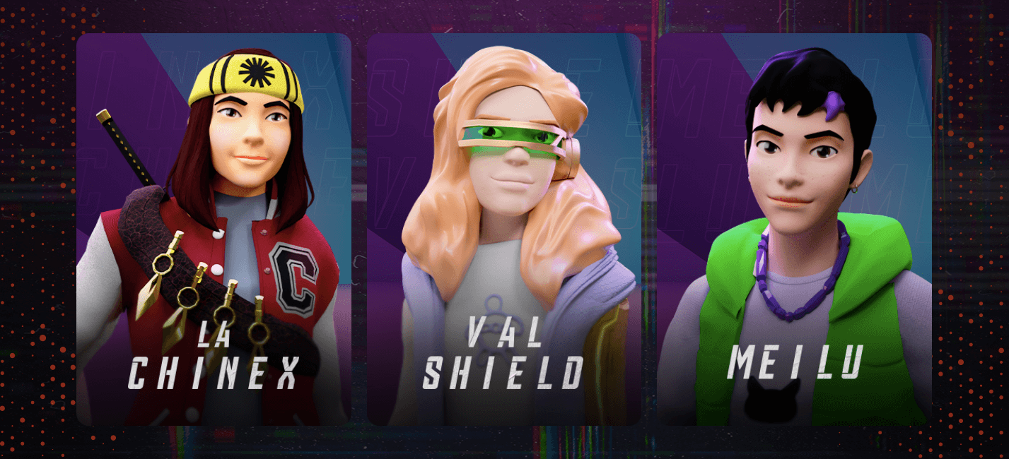 Three skins designed by young female gamers for Guaraná