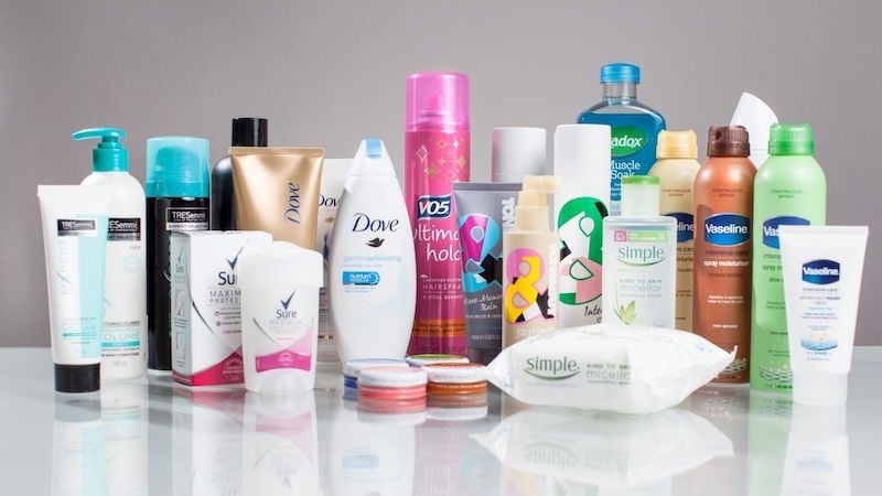 A selection of Unilever products