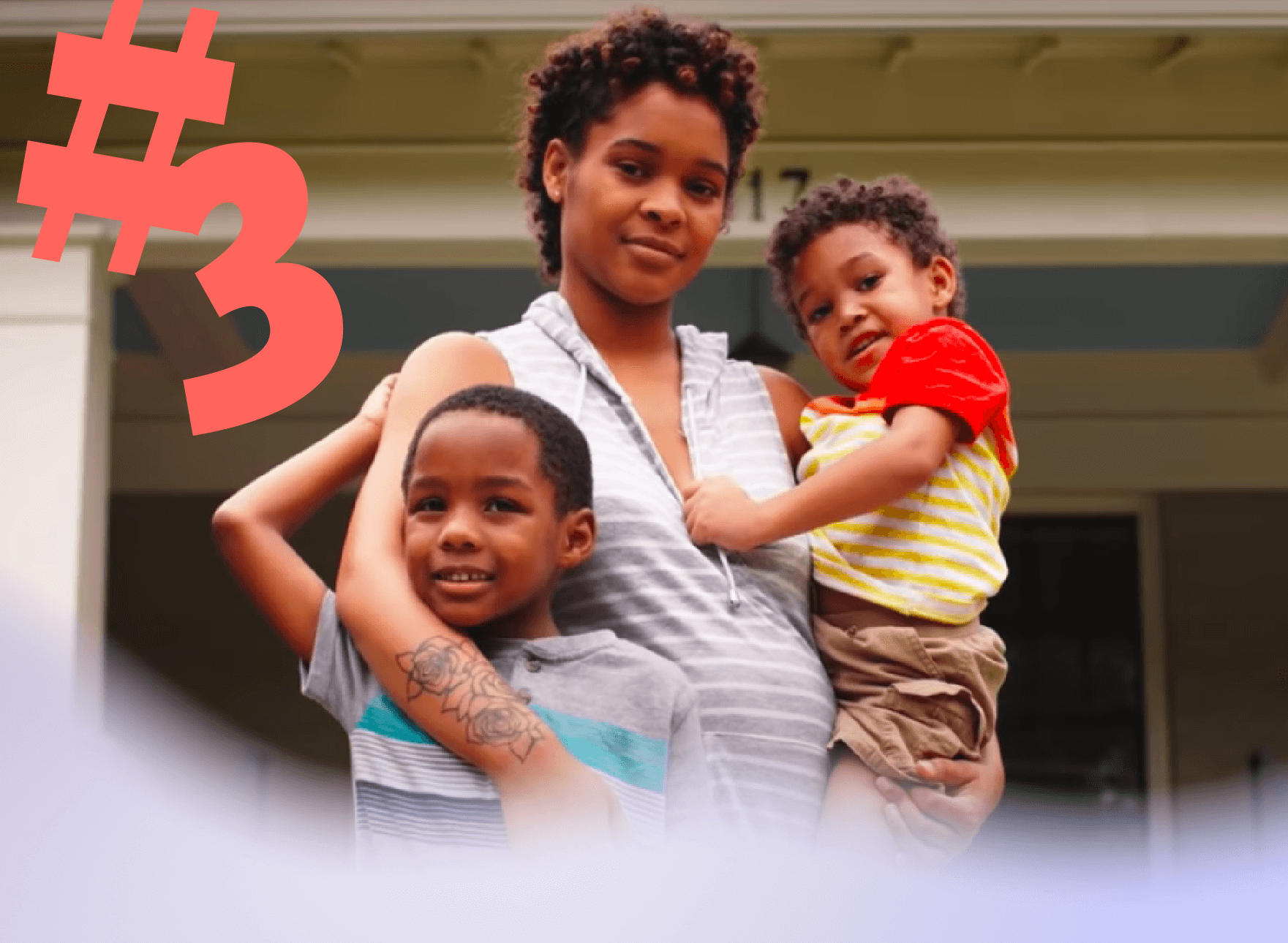 #3 Equity Zone - Woman holding two children