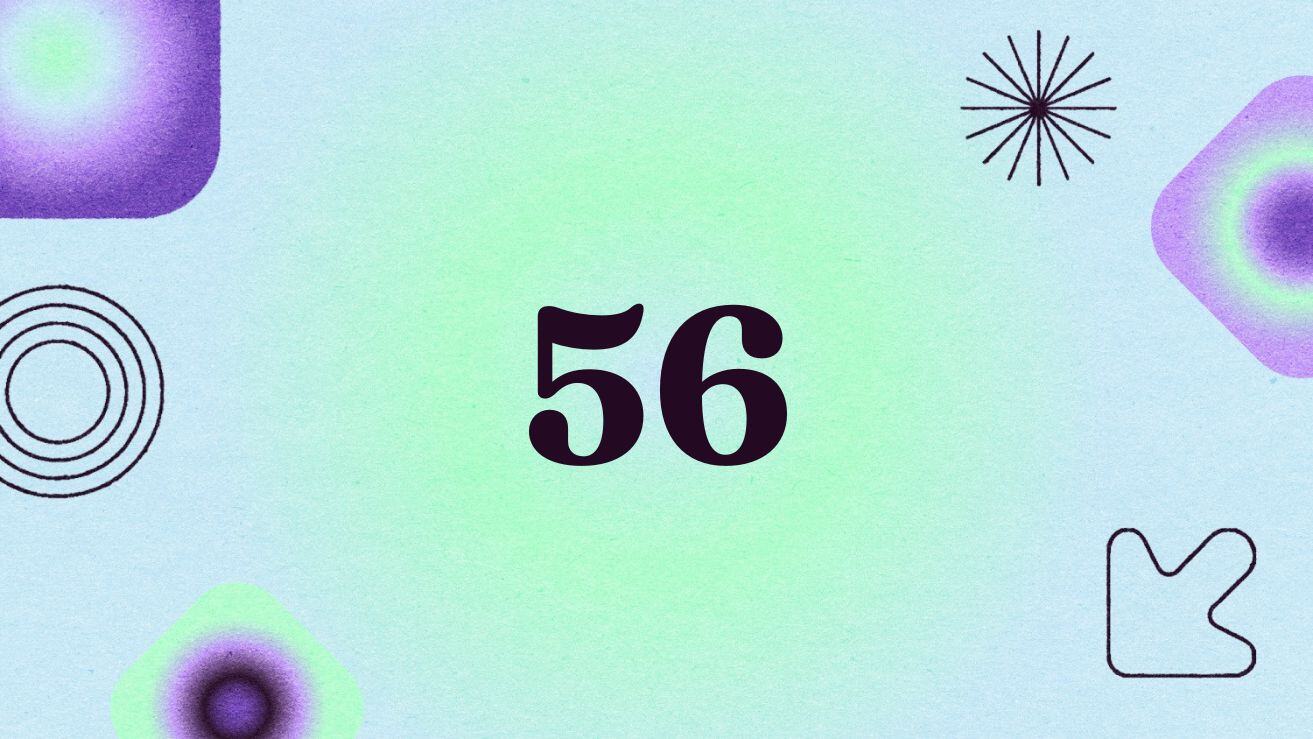 Graphic showing the number '56' 