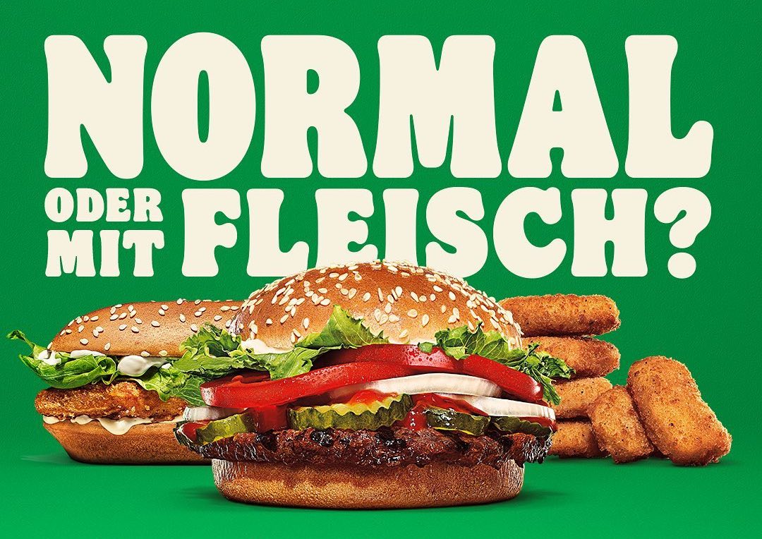 At a Burger King in Vienna, plant-based burgers offered as the default
