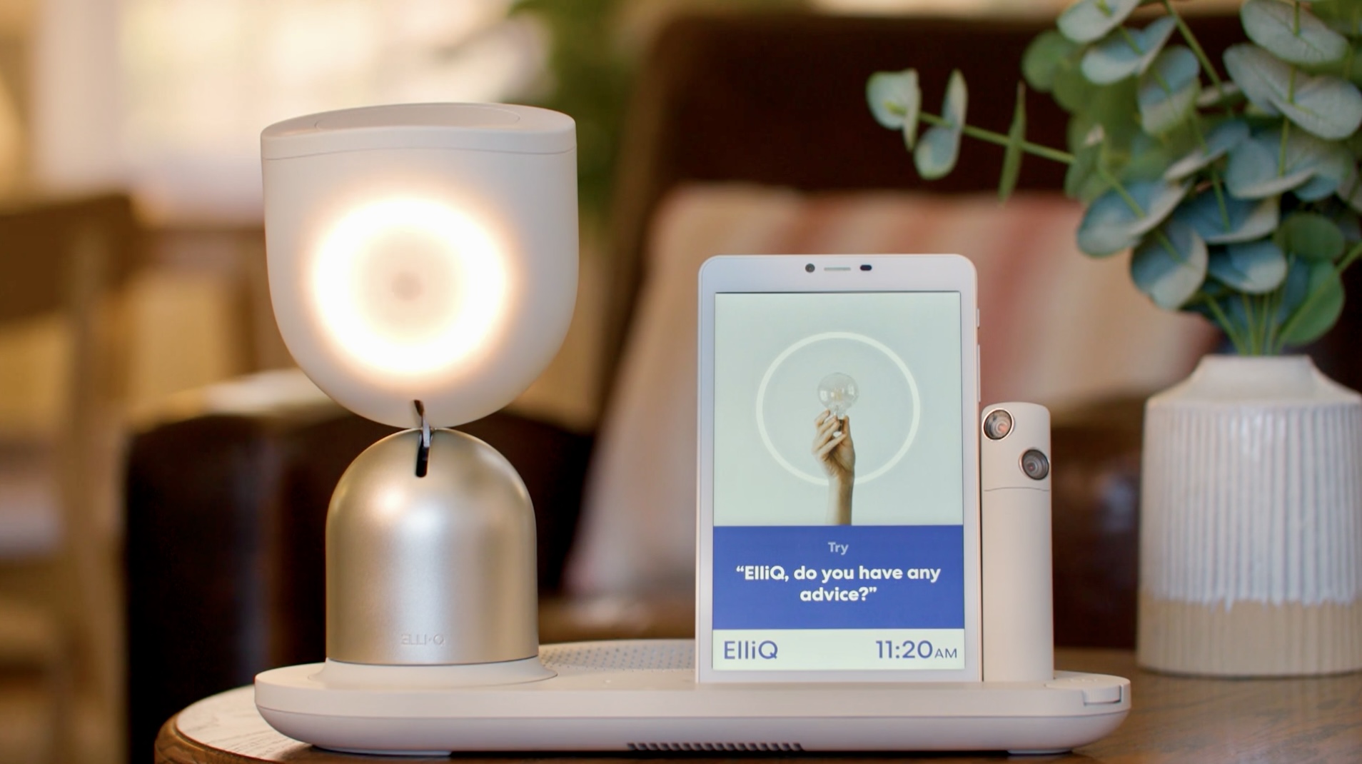 Updated companion robot ElliQ encourages users to record memories