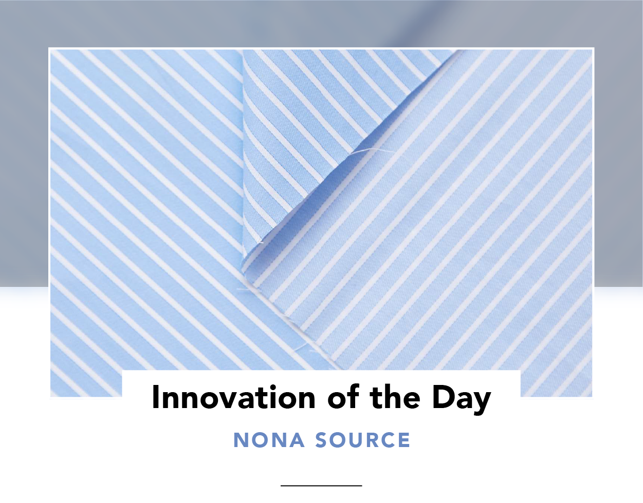 A piece of blue and white striped fabric