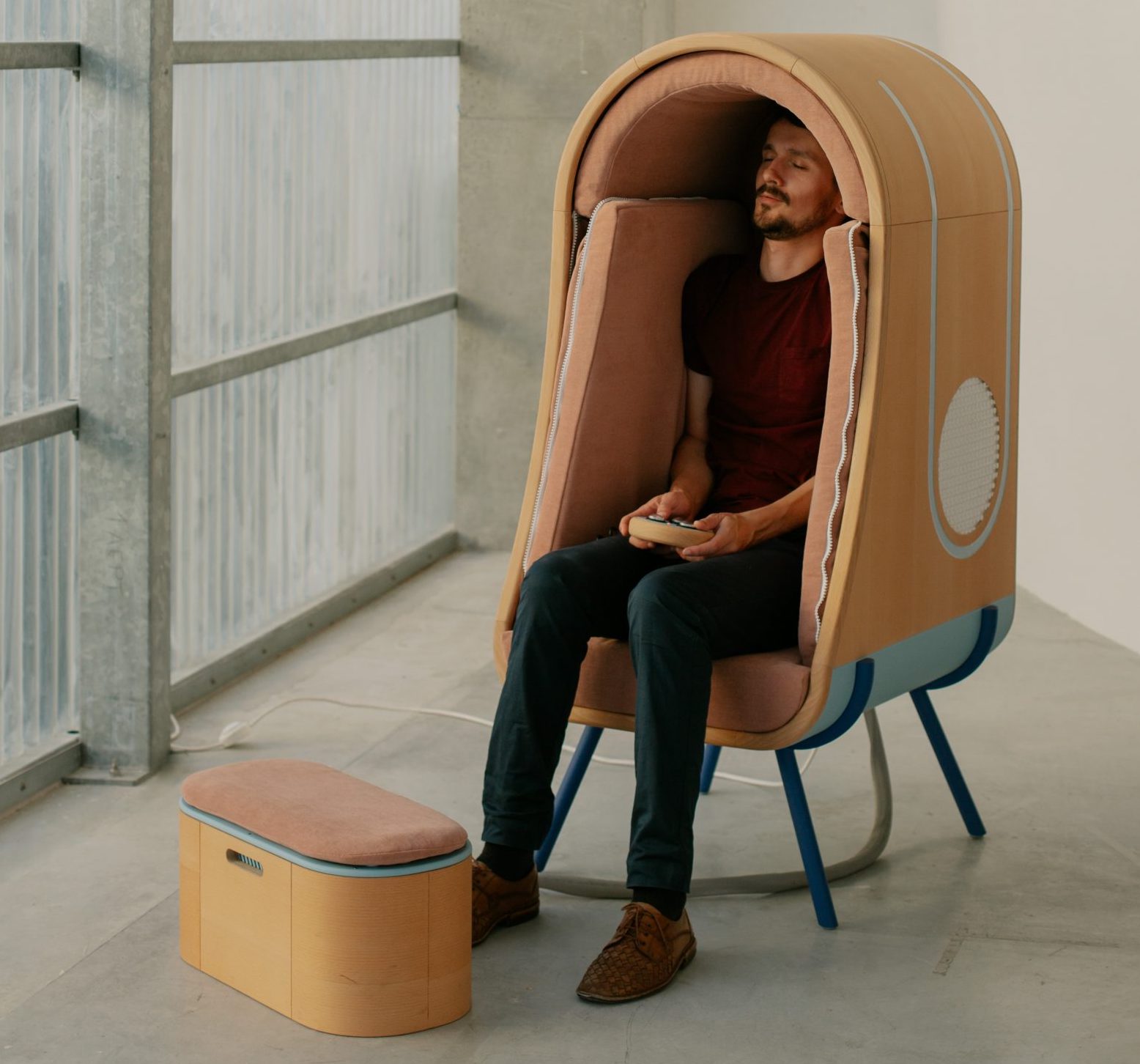Inflating OTO chair is designed to hug and comfort people with autism