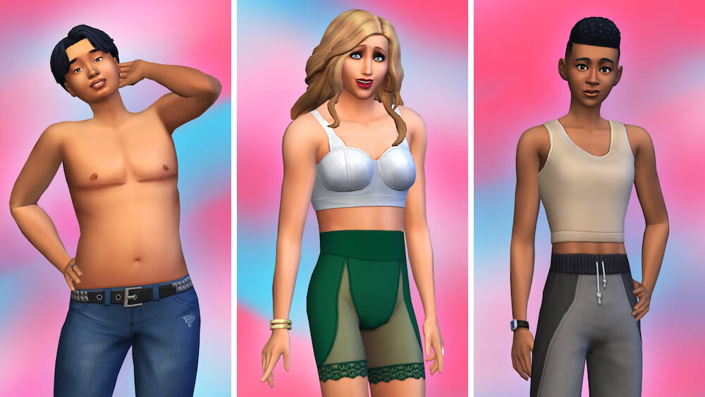 New update to The Sims 4 includes top surgery scars and hearing aids