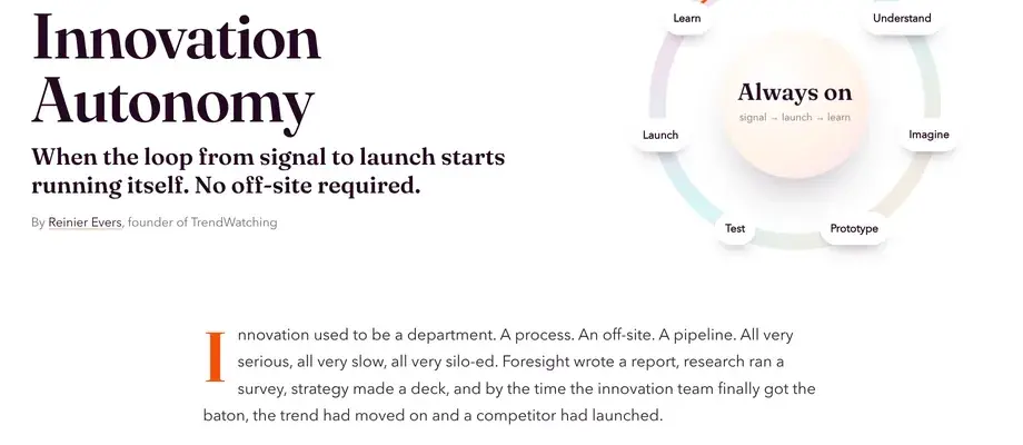 The Innovation Autonomy article on trendwatching.com